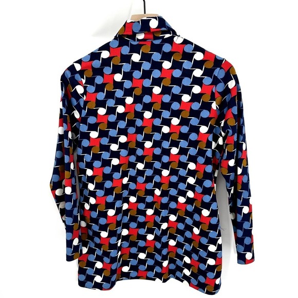 VINTAGE Hilton Head Sportswear 70s Music Note Blouse 11/12 - Picture 5 of 9